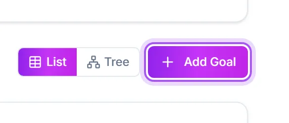 The Add Goal control in DealJourney