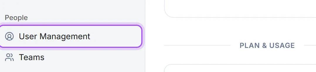 The User Management control