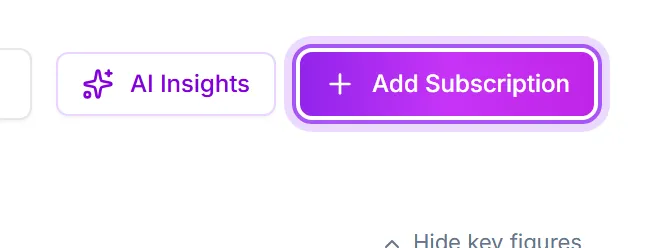 The Add Subscription control in DealJourney
