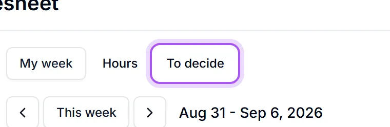 The To decide control